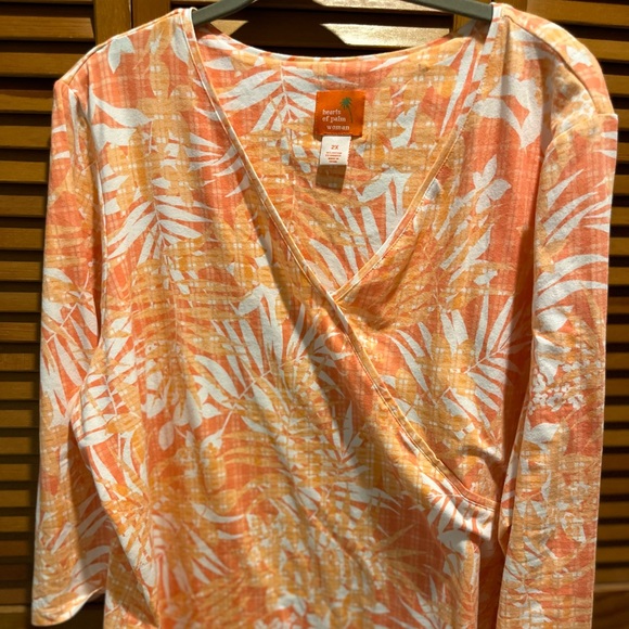 hearts of palm Tops 94 Womens Hearts Of Palm 2x Detail Top Poshmark